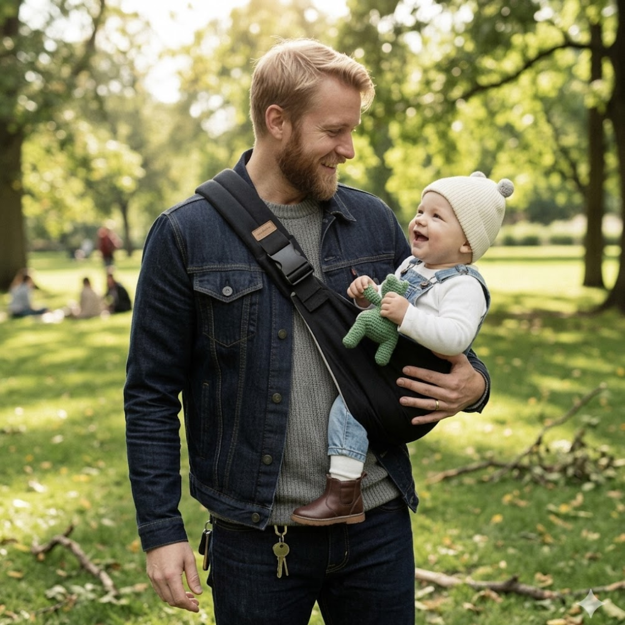 Lumora Sling™ — Smidig bärslinga för korta vardagsstunder